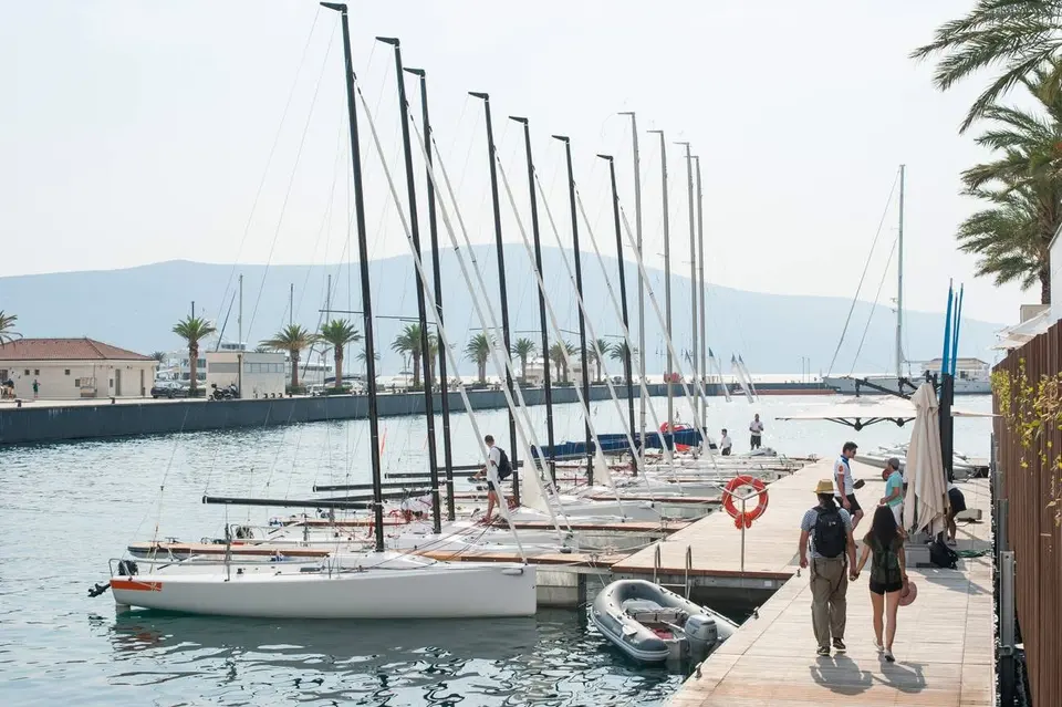 Montenegro J70 Racing fleet, 9 boats in Porto Montenegro J70